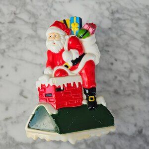 1996 ACME SANTA Chimney MUSIC PLAYING REFRIGERATOR MAGNET MAGNETIC CLIP